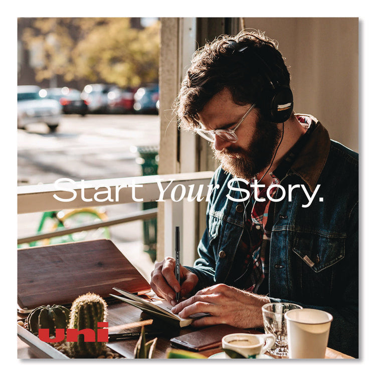 ONYX Rollerball Pen, Stick, Fine 0.7 mm, Red Ink, Black/Red Barrel, Dozen