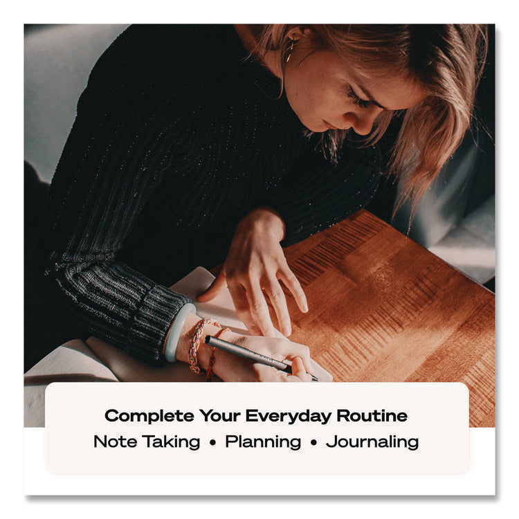 ONYX Rollerball Pen, Stick, Fine 0.7 mm, Blue Ink, Black/Blue Barrel, Dozen