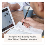 Rollerball Pen, Stick, Extra-Fine 0.5 mm, Red Ink, Black/Red Barrel, Dozen