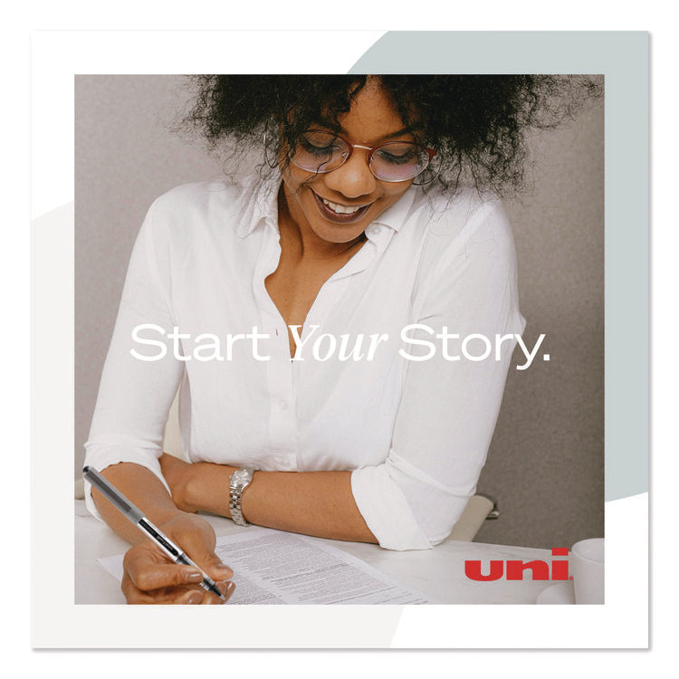 VISION Rollerball Pen, Stick, Fine 0.7 mm, Green Ink, Silver/Green/Clear Barrel, Dozen