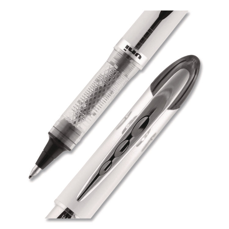 VISION ELITE Hybrid Gel Pen, Stick, Bold 0.8 mm, Black Ink, White/Black/Clear Barrel