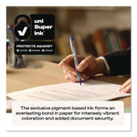 VISION ELITE Hybrid Gel Pen, Stick, Bold 0.8 mm, Black Ink, White/Black/Clear Barrel