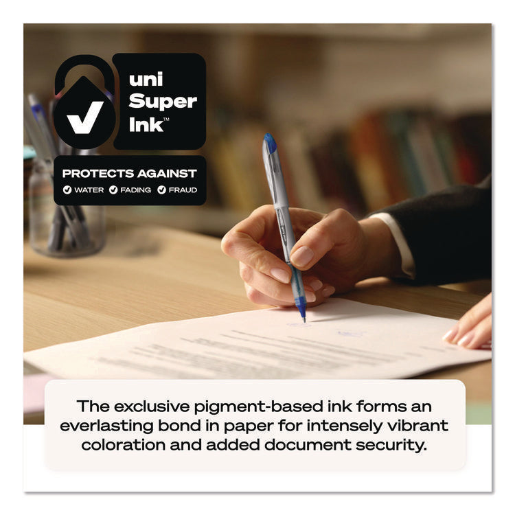 VISION ELITE Hybrid Gel Pen, Stick, Bold 0.8 mm, Black Ink, White/Black/Clear Barrel