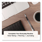 Signo GRIP Gel Pen, Stick, Medium 0.7 mm, Black Ink, Clear/Black/Silver Barrel, Dozen