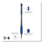 Signo GRIP Gel Pen, Stick, Medium 0.7 mm, Blue Ink, Clear/Blue/Silver Barrel, Dozen