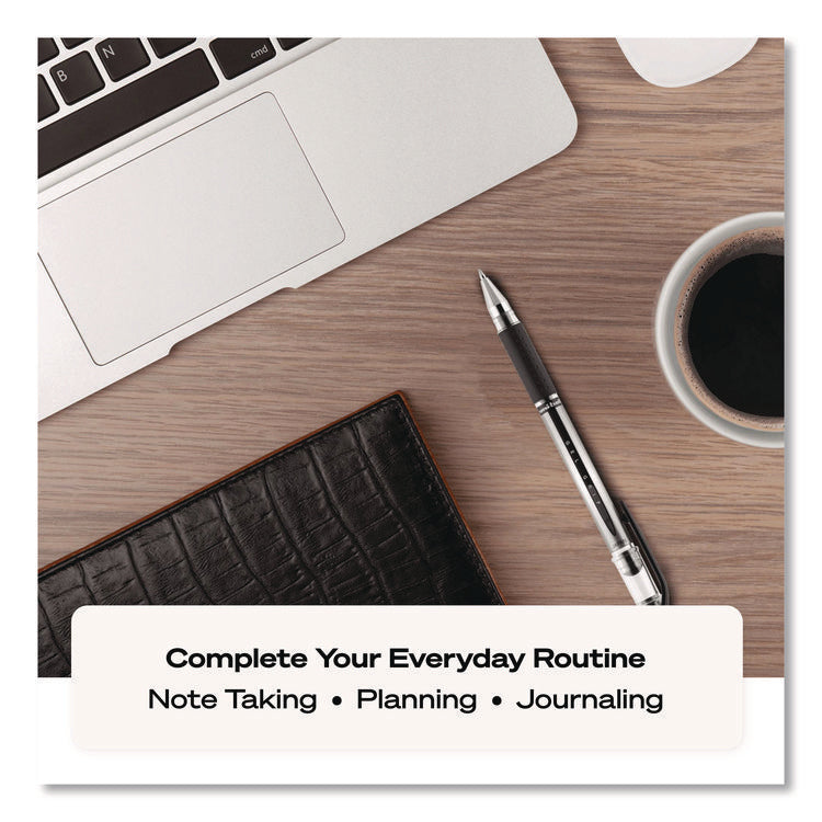 Signo GRIP Gel Pen, Stick, Medium 0.7 mm, Blue Ink, Clear/Blue/Silver Barrel, Dozen