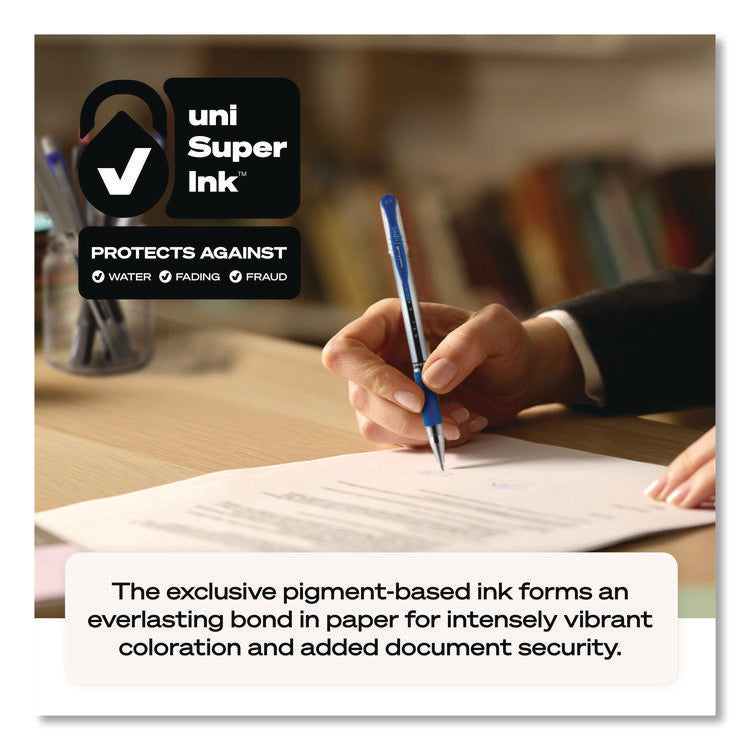 Signo GRIP Gel Pen, Stick, Medium 0.7 mm, Red Ink, Clear/Red/Silver Barrel, Dozen