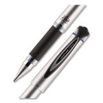 207 Impact Gel Pen, Stick, Bold 1 mm, Blue Ink, Silver/Black/Blue Barrel