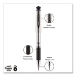 207 Impact Gel Pen, Stick, Bold 1 mm, Blue Ink, Silver/Black/Blue Barrel