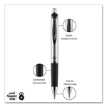 207 Impact Gel Pen, Retractable, Bold 1 Mm, Black Ink, Black Barrel