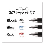 207 Impact Gel Pen, Retractable, Bold 1 Mm, Blue Ink, Black/blue Barrel