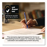 Signo Gel Pen, Retractable, Medium 0.7 mm, Black Ink, Silver/Black Barrel, Dozen