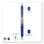 Signo Gel Pen, Retractable, Medium 0.7 mm, Blue Ink, Silver/Blue Barrel, Dozen