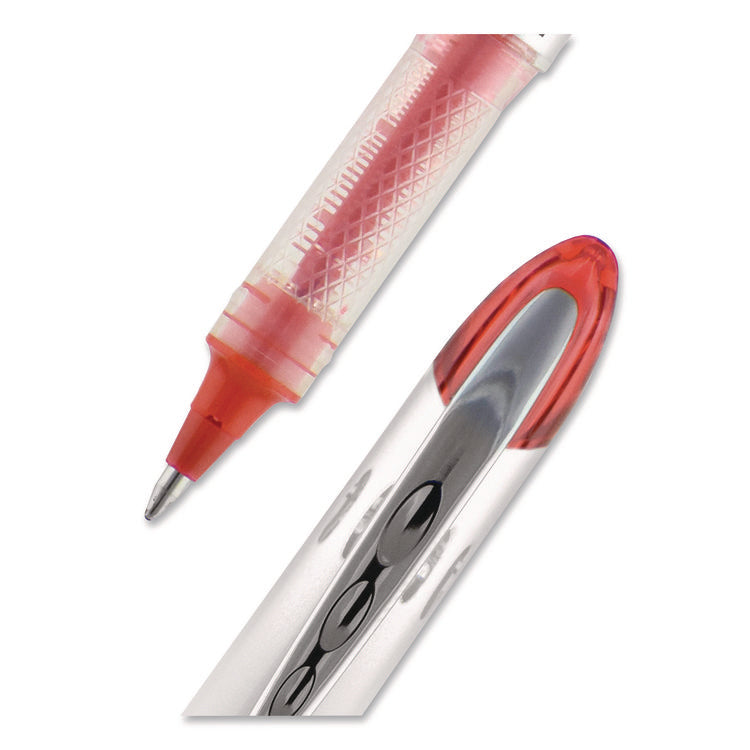 VISION ELITE Hybrid Gel Pen, Stick, Bold 0.8 mm, Red Ink, White/Red/Clear Barrel