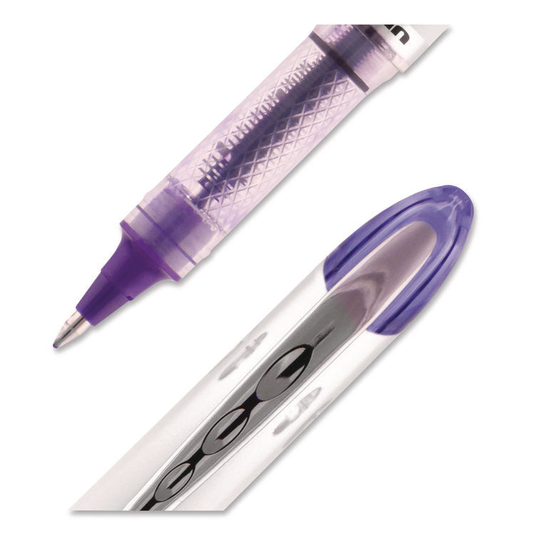 VISION ELITE Hybrid Gel Pen, Stick, Bold 0.8 mm, Violet Ink, White/Violet/Clear Barrel
