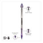 VISION ELITE Hybrid Gel Pen, Stick, Bold 0.8 mm, Violet Ink, White/Violet/Clear Barrel