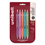 Jetstream Elements Hybrid Gel Pen, Retractable, Medium 1 mm, Assorted Ink and Barrel Colors, 5/Pack