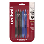 Jetstream Elements Hybrid Gel Pen, Retractable, Medium 1 mm, Assorted Ink and Barrel Colors, 6/Pack