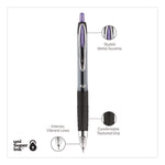 Signo 207 Gel Pen, Retractable, Medium 0.7 mm, Violet Ink, Smoke/Black/Violet Barrel, Dozen