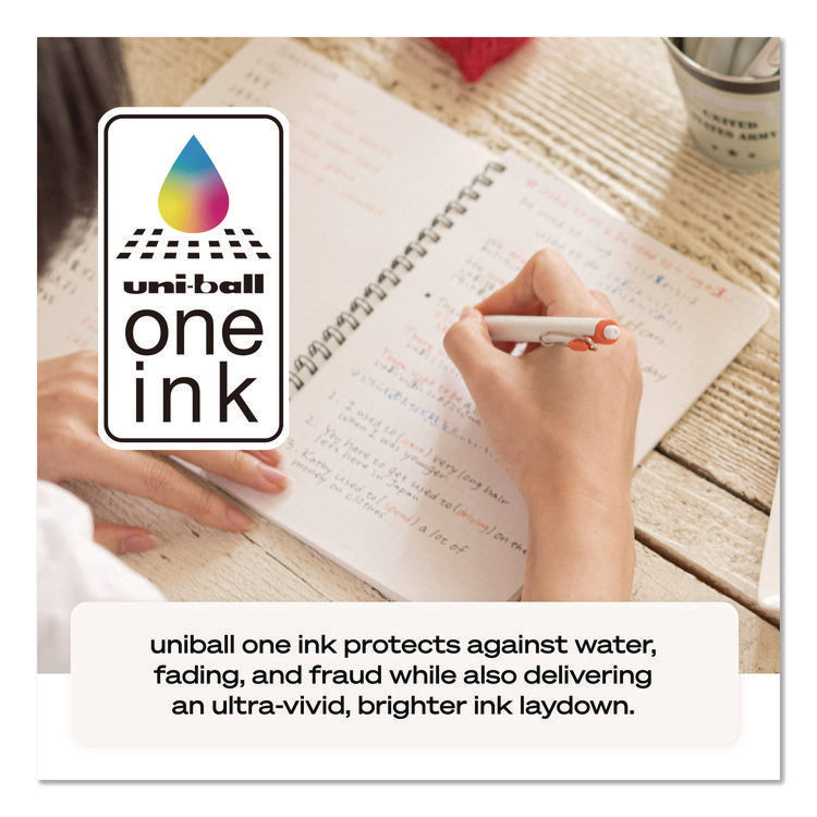 uniONE Gel Pen, Retractable, Medium 0.7 mm, Assorted Business Ink and Barrel Colors, 5/Pack