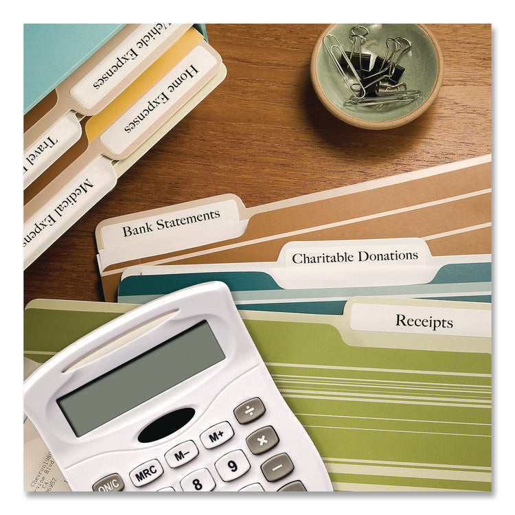 Permanent Trueblock File Folder Labels With Sure Feed Technology, 0.66 X 3.44, White, 30/sheet, 60 Sheets/box