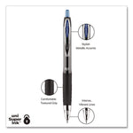 Signo 207 Gel Pen Value Pack, Retractable, Medium 0.7 mm, Blue Ink, Smoke/Black/Blue Barrel, 36/Box