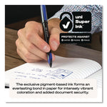 AIR Porous Rollerball Pen, Stick, Medium 0.7 mm, Blue Ink, Black/Blue Barrel, Dozen