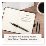 207 Breast Cancer Awareness Gel Pen Office Pack, Retractable, Medium 0.7mm, Black Ink, Translucent Pink/White Barrel, 36/Pack