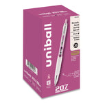 207 Breast Cancer Awareness Gel Pen Office Pack, Retractable, Medium 0.7mm, Black Ink, Translucent Pink/White Barrel, 36/Pack