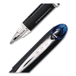 Jetstream Hybrid Gel Pen, Stick, Bold 1 mm, Blue Ink, Black/Silver/Blue Barrel