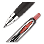 Signo 207 Gel Pen, Retractable, Medium 0.7 Mm, Red Ink, Smoke/black/red Barrel, Dozen