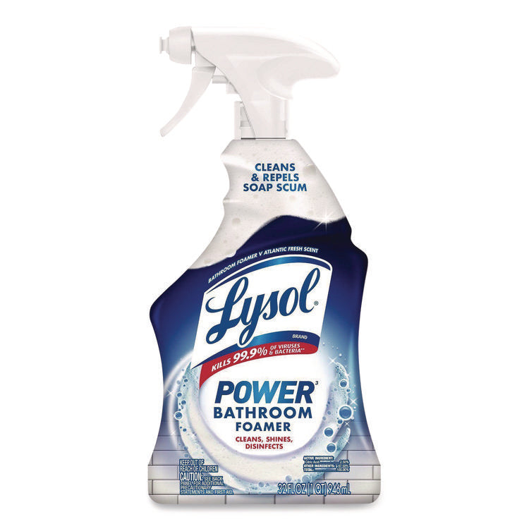 Disinfectant Power Bathroom Foamer, Liquid, Atlantic Fresh, 32 oz Spray Bottle