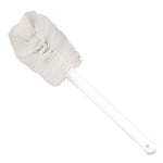 Sparta Handle Bottle Brush, Pint, White Polyester Bristles, 4.5" Brush, 7.5" White Plastic Handle