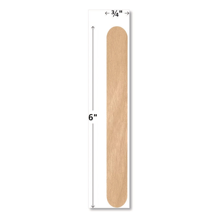 STEM Basics Jumbo Craft Sticks, 6" x 0.75", 200/Pack