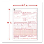 CMS-1500 Health Insurance Claim Form, One-Part (No Copies), 8.5 x 11, 250 Forms Total