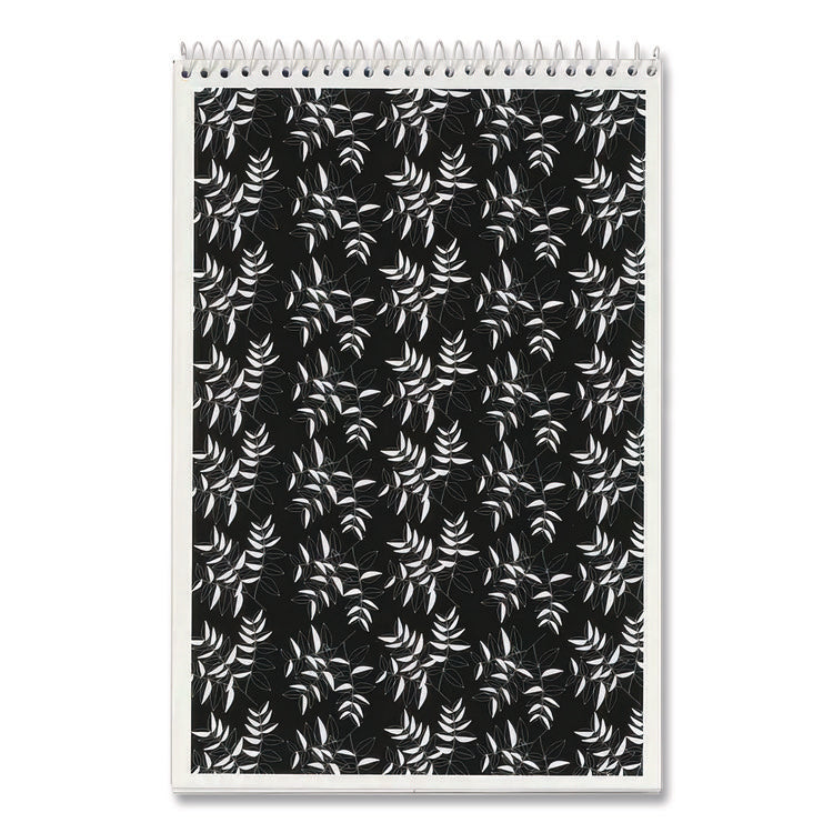 Fashion Steno Pad, Gregg Rule, Assorted Abstract Floral Headband Designs, 80 White 6 X 9 Sheets, 6/pack