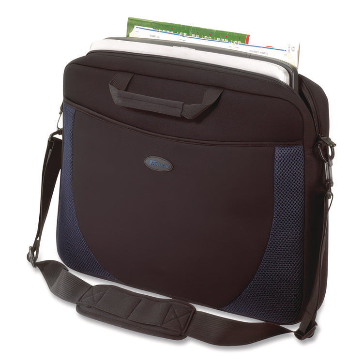 Horizontal Slipcase, Fits Devices Up to 17", Neoprene, 17.25 x 4 x 13, Black/Blue