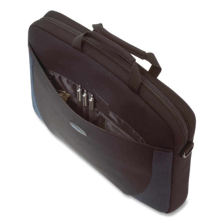 Horizontal Slipcase, Fits Devices Up to 17", Neoprene, 17.25 x 4 x 13, Black/Blue