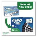 Low-Odor Dry-Erase Marker, Broad Chisel Tip, Black, Dozen