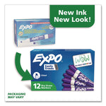 Low-Odor Dry-Erase Marker, Broad Chisel Tip, Purple