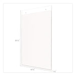 Anti-Glare Wall Mount Sign Holder, 8.5 X 11, Clear