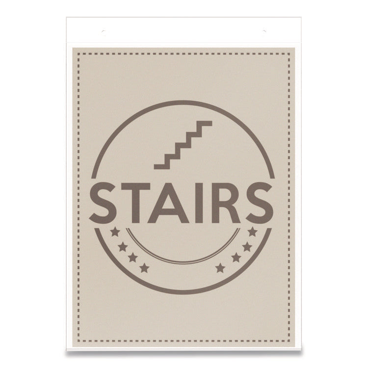 Anti-Glare Wall Mount Sign Holder, 8.5 X 11, Clear