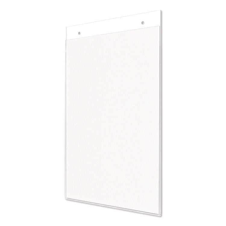Anti-Glare Wall Mount Sign Holder, 8.5 X 11, Clear