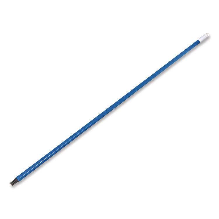 Plastic Coated Metal Handle, 0.85" dia x 48", Blue, 12/Carton