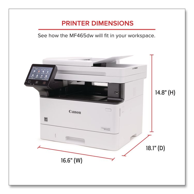 imageCLASS MF465dw Wireless Multifunction Laser Printer, Copy/Fax/Print/Scan