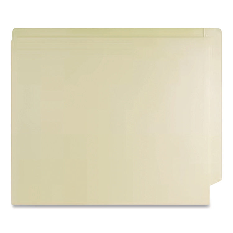 Full Pocket End Tab Fastener Folders, 0.75" Expansion, 1 Fastener, Letter Size, Manila, 50/Box