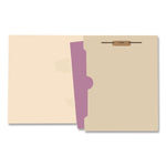 Full Pocket End Tab Fastener Folders, 0.75" Expansion, 1 Fastener, Letter Size, Manila, 50/Box