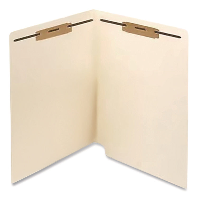 Heavy-Duty Top Tab Fastener Folders, 1/3 Cut, 0.75" Expansion, 2 Fasteners, Letter Size, Manila Exterior, 50/Box