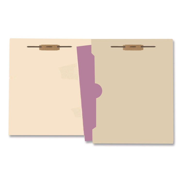 Heavy-Duty Top Tab Fastener Folders, 1/3 Cut, 0.75" Expansion, 2 Fasteners, Letter Size, Manila Exterior, 50/Box