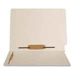 End Tab Fastener Folders, Vertical/Horizontal Fasteners, 0.75" Expansion, 2 Fasteners, Letter Size, Manila Exterior, 250/Box
